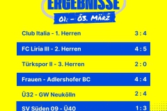 Ergebnisse 6 Spiele Insta - 1