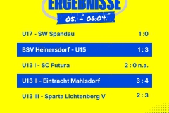 Ergebnisse 5 Spiele Insta - 1