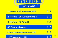 Ergebnisse 6 Spiele Insta - 1