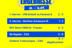 Ergebnisse 5 Spiele Insta - 1