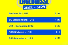 Ergebnisse 5 Spiele Insta - 1