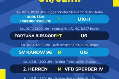 Spielplan  5 Spiele - 1