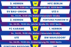 Spielplan 6 Spiele Insta - 1