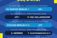 Spielplan  5 Spiele - 1