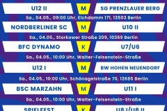 Spielplan 7 Spiele Insta - 1
