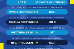 Spielplan  6 Spiele - 1