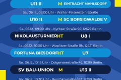 Spielplan  6 Spiele - 1