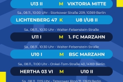 Spielplan  6 Spiele - 1