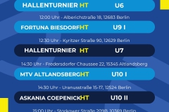 Spielplan  6 Spiele - 1
