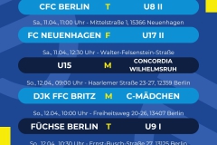 Spielplan  6 Spiele - 1