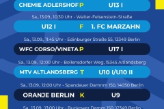 Spielplan  6 Spiele - 1