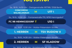 Spielplan  5 Spiele - 1