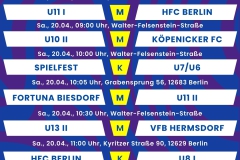 Spielplan 7 Spiele Insta - 1