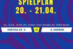Spielplan 1 Spiel Insta - 1