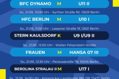 Kopie von Kopie von Spielplan  6 Spiele - 1