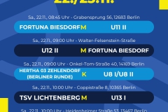 Spielplan  5 Spiele - 1