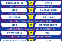 Spielplan 7 Spiele Insta - 1