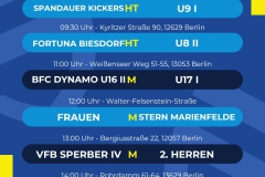 Spielplan  6 Spiele - 1