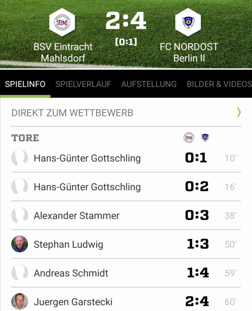 Eintracht Mahlsdorf - Ü60 II