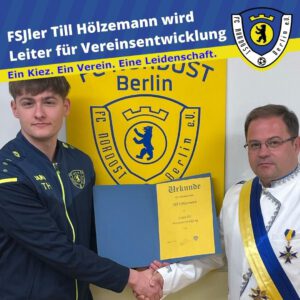 FSJler Till Hölzemann wird Leiter für Vereinsentwicklung