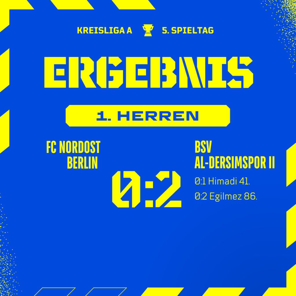 Ergebnis 1. Herren - BSV Al-Dersimspor II