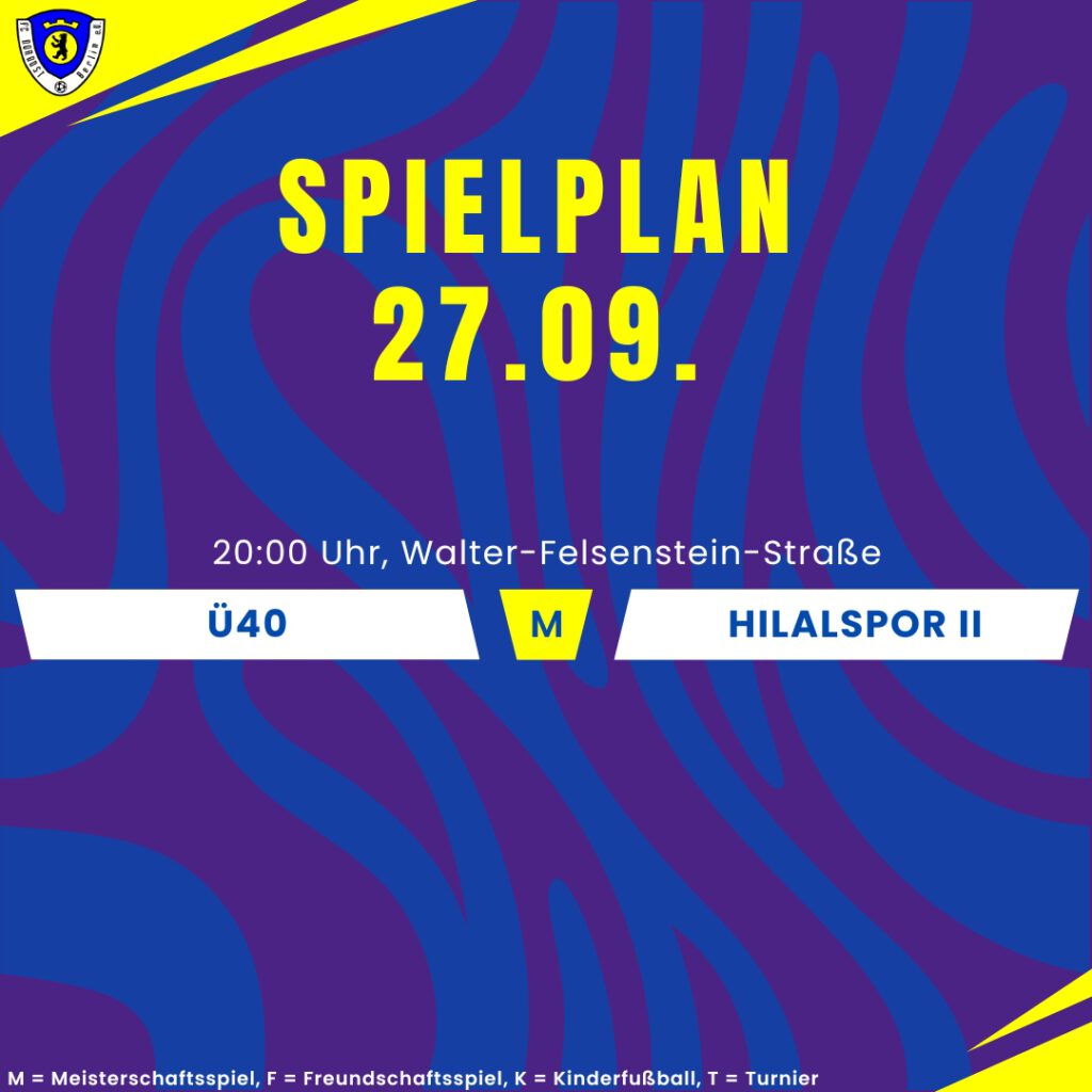 Spielplan 27.09.24