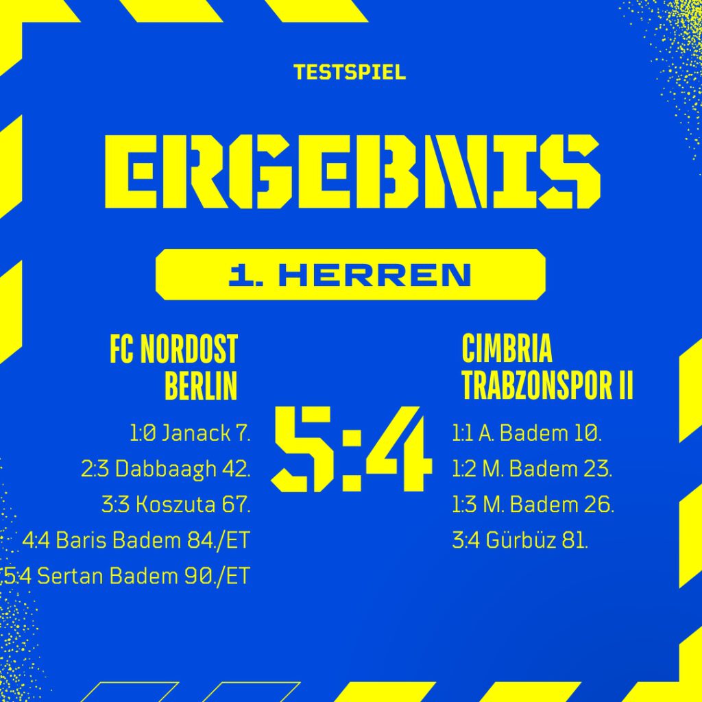 Ergebnis 1. Herren - Cimbria Trabzonspor II