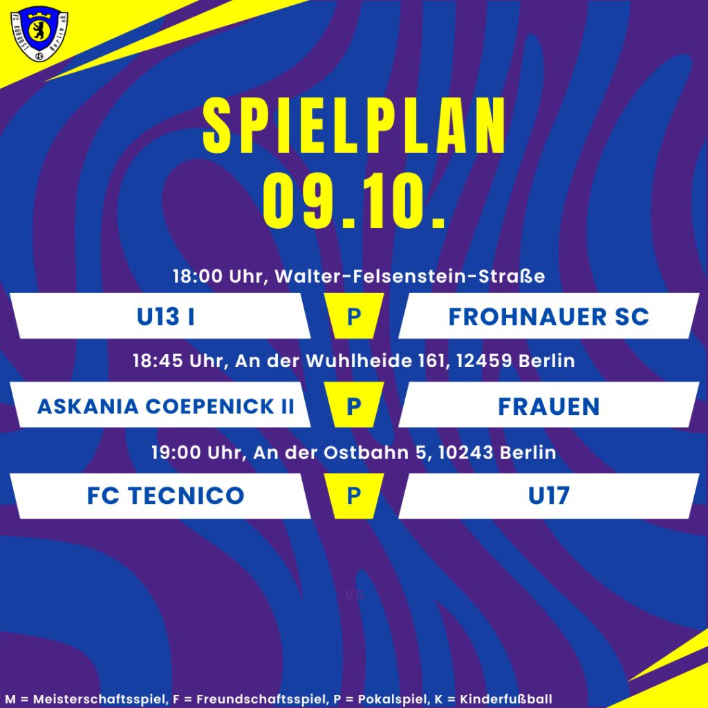 Spielplan 09.10.24