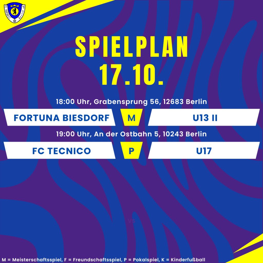 Spielplan 17.10.24