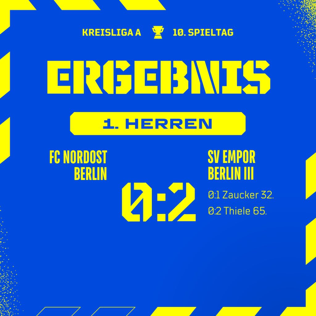 Ergebnis 1. Herren - SV Empor Berlin III