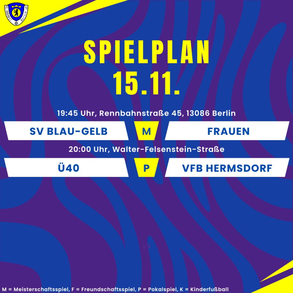 Spielplan 15.11.24