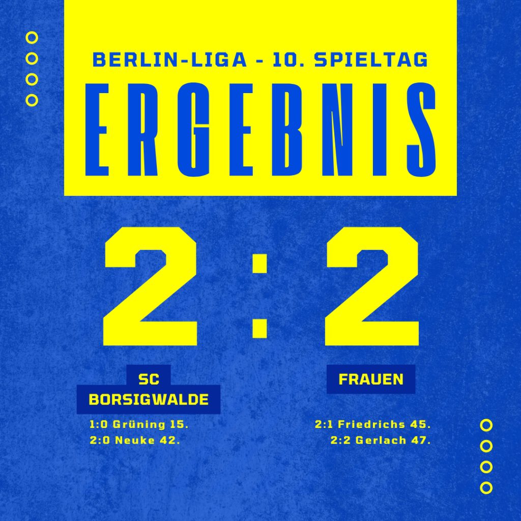 Ergebnis SC Borsigwalde - Frauen