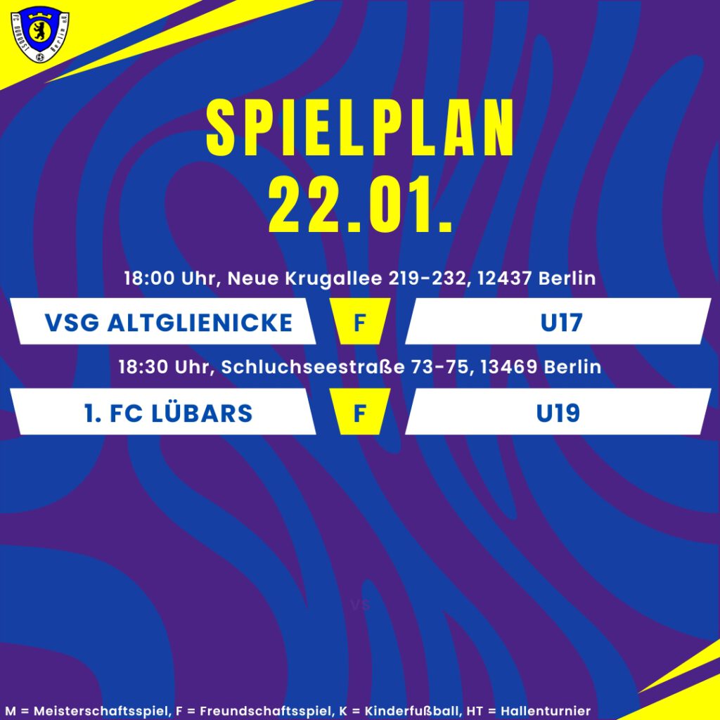 Spielplan 22.01.25