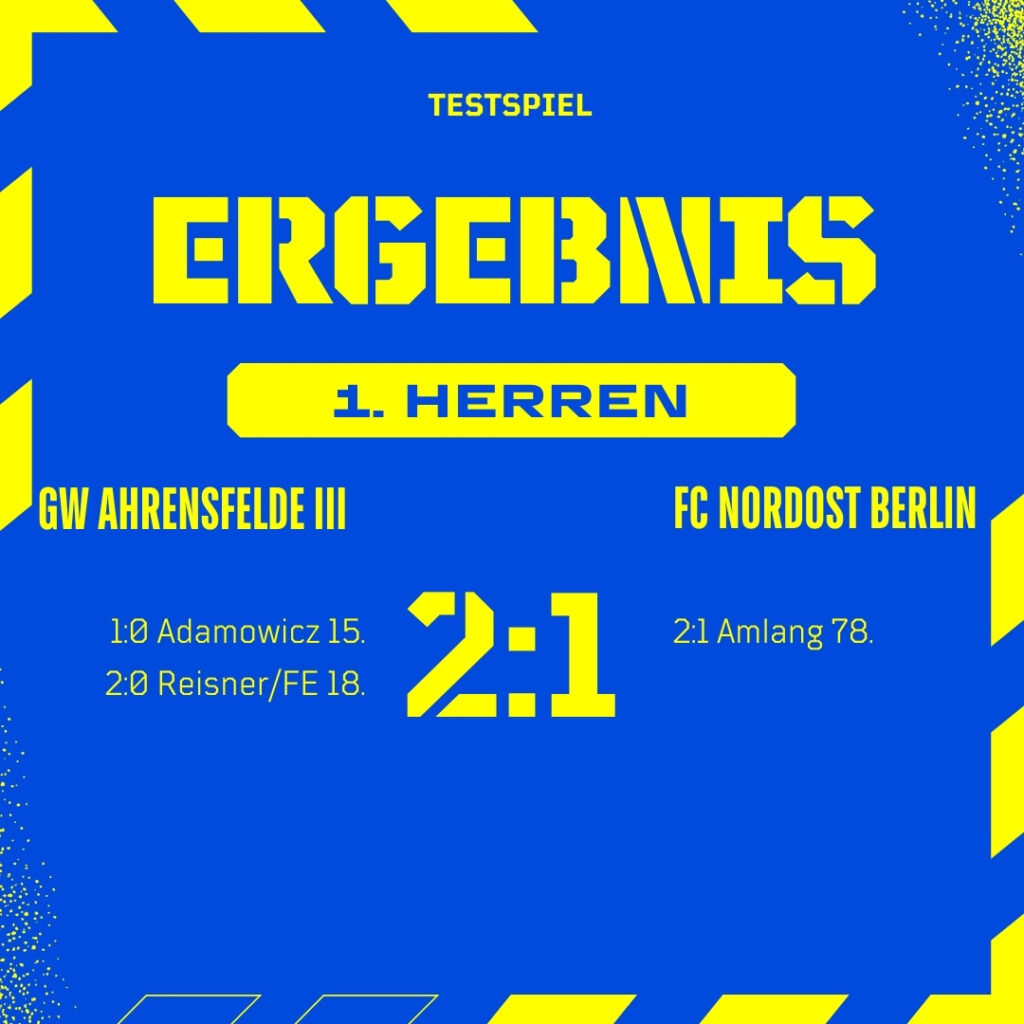 Ergebnis GW Ahrensfelde III - 1. Herren