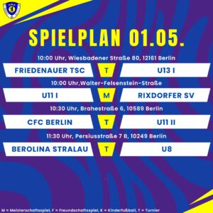 Spielplan 01.05.25