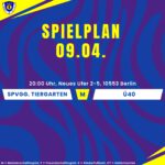 Spielplan 09.04.25