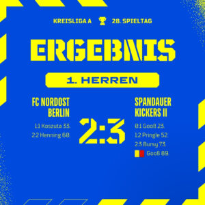 Ergebnis 1. Herren - Spandauer Kickers II