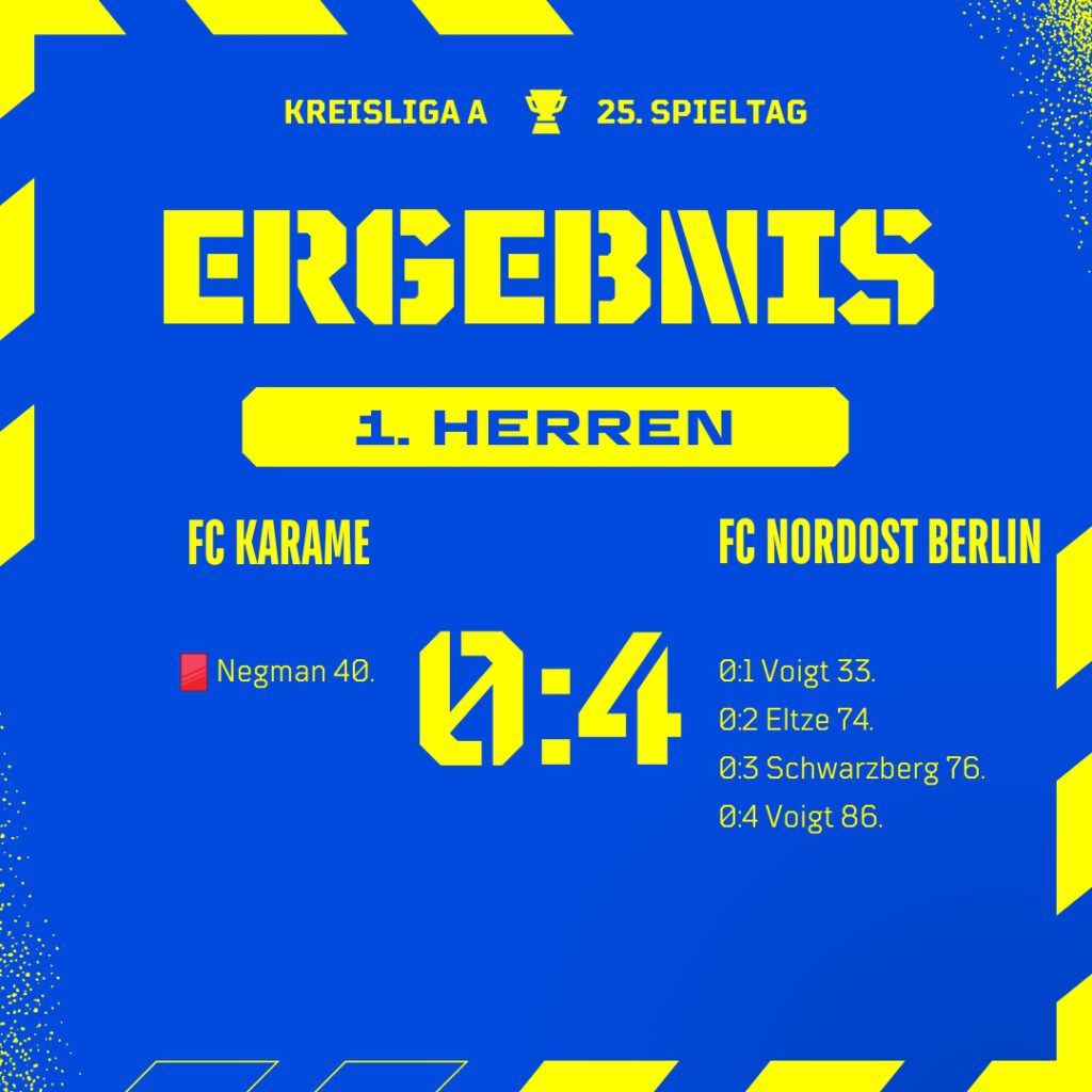 Ergebnis FC Karame - 1. Herren