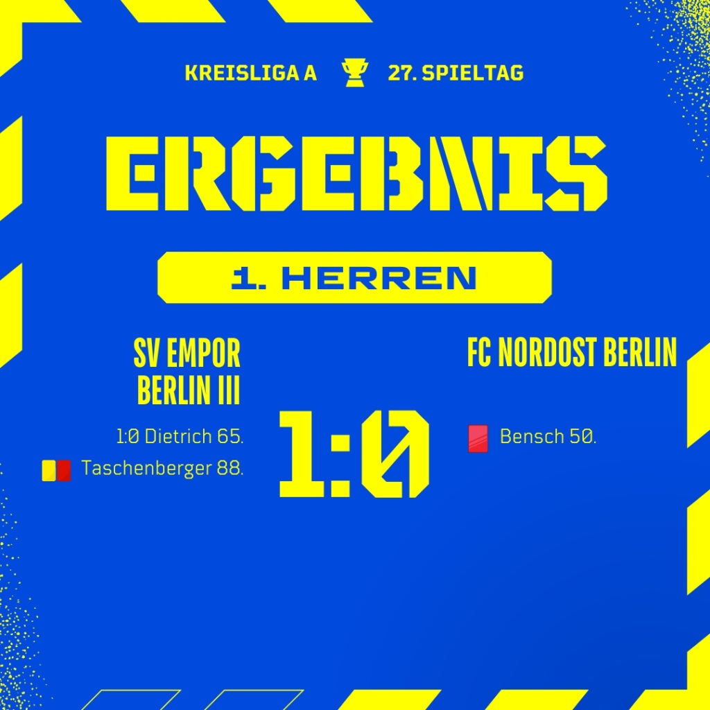 Ergebnis SV Empor Berlin III - 1. Herren