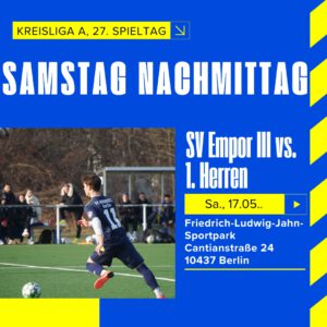 Spieltag SV Empor Berlin III - 1. Herren