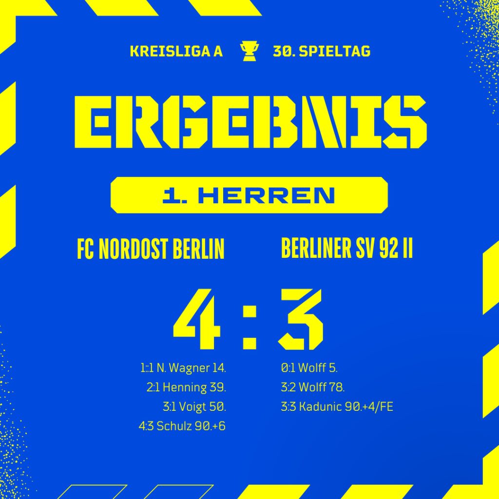 Ergebnis 1. Herren - Berliner SV 92 II