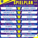 Spielplan 12. - 13.07.25