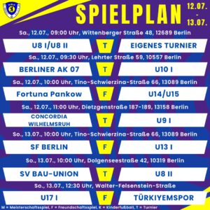 Spielplan 12. - 13.07.25