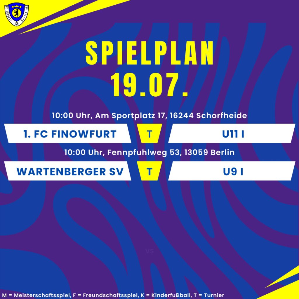 Spielplan 19.07.25