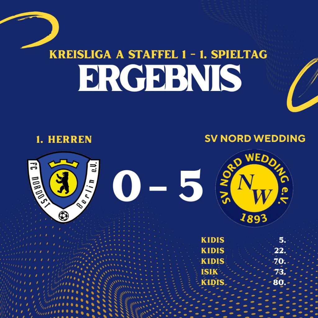 Ergebnis 1. Herren - SV Nord Wedding