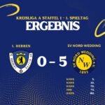 Ergebnis 1. Herren - SV Nord Wedding