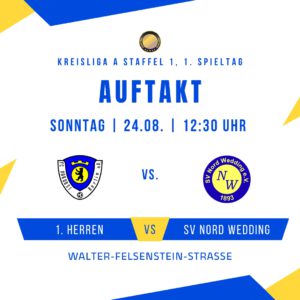 Spieltag 1. Herren - SV Nord Wedding