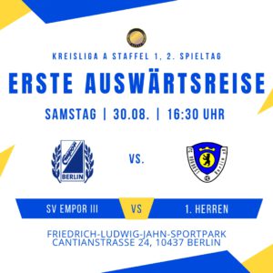 Spieltag Empor Berlin III - 1. Herren