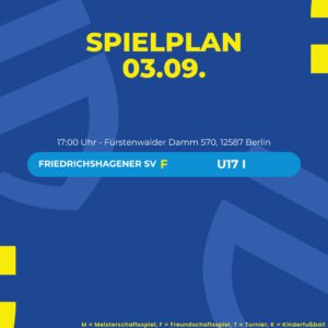 Spielplan 03.09.25