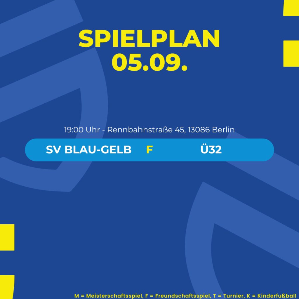 Spielplan 05.09.25